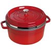 Κατσαρόλα μαντεμάνια COCOTTE 26 cm, με τρυπητό ένθετο σκεύος για ατμομάγειρα, κόκκινο, Staub