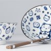 Μπολ σε σετ με chopsticks MANEKI CAT BLUE MIJ 400 ml 2 τμχ
