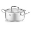 Ρηχή κατσαρόλα ORIGINAL PROFI 24 cm, ασημί, ανοξείδωτο ατσάλι, Fissler
