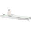 Ράφι μπάνιου LINEA 46 cm, ματ, ανοξείδωτο ατσάλι/γυαλί, Zack