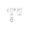 Επιτοίχια θήκη οδοντόβουρτσας SCALA 11 cm, γυαλισμένη, ανοξείδωτο ατσάλι, Zack