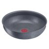 Τηγάνι wok INGENIO NATURAL FORCE L3967702 26 cm, γκρι, αλουμίνιο, Tefal