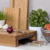 Επιφάνεια κοπής ONE LONG GRAIN 45 x 33 cm, με συρτάρι, από ξύλο δρυ, Jack & Lucy