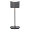 Φορητή επιτραπέζια λάμπα FAROL MINI 19,5 cm, LED, σε γκρι απόχρωση, από αλουμίνιο, Blomus