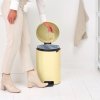 Κάδος με πεντάλ NEWICON 20 l, κίτρινο, ατσάλινο, Brabantia