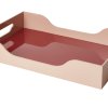 Διακοσμητικός δίσκος SWELL 42 cm, μπορντό, από ξύλο, Printworks