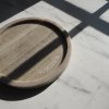 Διακοσμητικός δίσκος 22 cm, γκρι, μάρμαρο, Humdakin