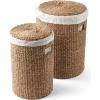 Καλάθι για ρούχα πλυντηρίου HAMPER, σετ 2 τεμαχίων, ψάθινα, Humdakin
