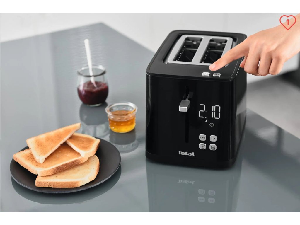 Toster DIGITAL DISPLAY TT640810, 2 kriške, crna, Tefal 69,33 € ⭕ Kulina