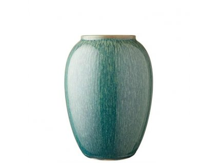 Vaza, 25 cm, zelena, kamenina, Bitz