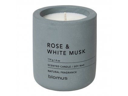 Mirisna svijeća FRAGA, ⌀ 6,5 cm, ruža i bijeli mošus, Blomus