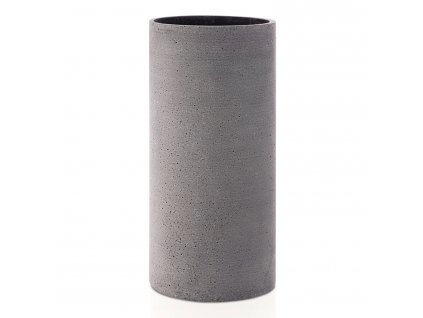 Vaza COLUNA L, 29 cm, tamno siva, Polystone, Blomus