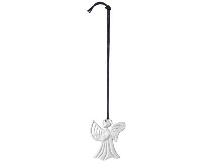 Ukras za božićno drvce HARP ANGEL, 7 cm, posrebreni, Rosendahl