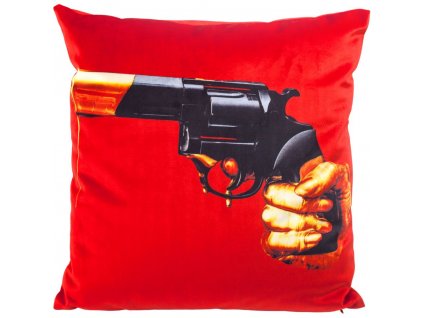 Ukrasni jastuk TOILETPAPER REVOLVER 50 x 50 cm, crvena, Seletti