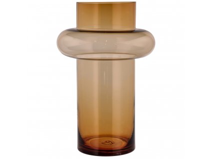 Vaza TUB,E 40 cm, amber, staklo, Lyngby Glas