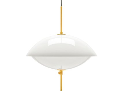 Viseća lampa CLAM, 55 cm, bijela/mjed, Fritz Hansen