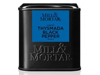 Organski crni papar THYSMADA, 50 g, cijeli, Mill & Mortar