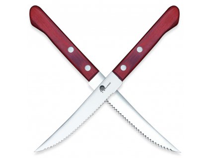 Nož za odreske EASY, 10 cm, crvena, Dellinger