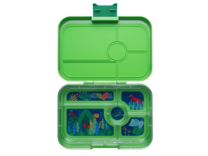 Kutija za užinu TAPAS XL 5, 1 l, svijetlo zelena / džungla, plastična, Yumbox