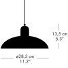Viseća lampa KAISER IDELL, 28 cm, crna, Fritz Hansen
