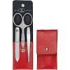 Set za manikuru TWINOX, 3 kom, crveni, koža, Zwilling