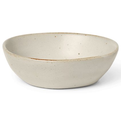 Étkező tál FLOW 9 cm, fehér, agyagedény, kemény LIVING