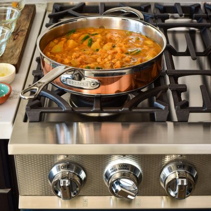 Mély serpenyő COPPERBOND 26 cm, 3,3 l, réz, Hestan