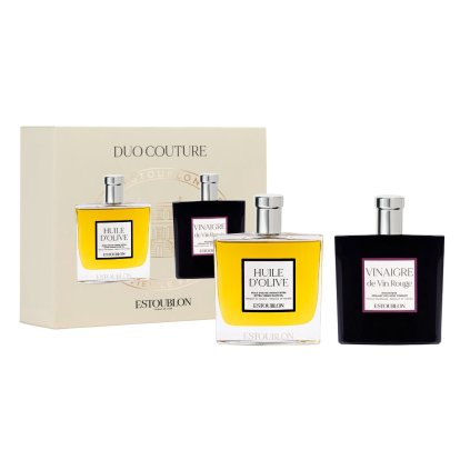 217742 darkova sada couture extra panensky olivovy olej ocet z cerveneho vina 2 x 100 ml estoublon