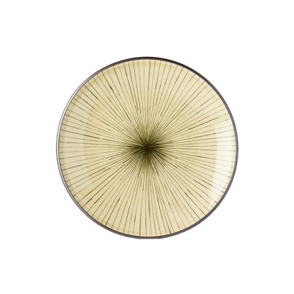 Lapostányér DK GREEN 25,5 cm, zöld, kerámia, MIJ