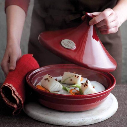 Tajine edény, 3 liter, vörös/burgundy, Emile Henry