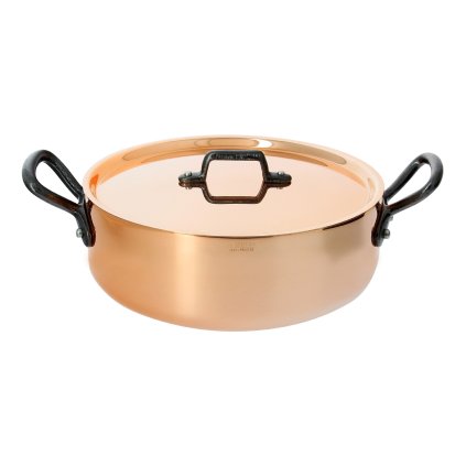 Inocuivre magasfalú rézlábas, öntöttvas fülekkel, Ø 24 cm