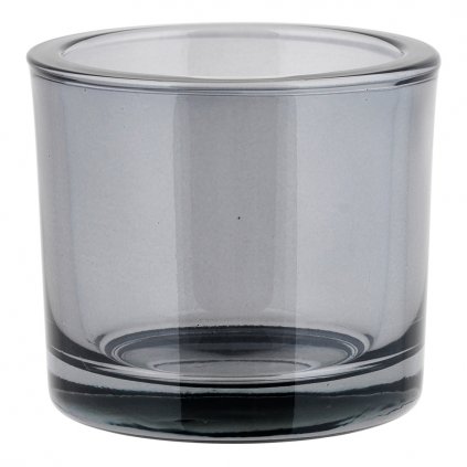 Gyertyatartó tea gyertyához NERO ⌀ 9 cm, füstölt üveg, Blomus