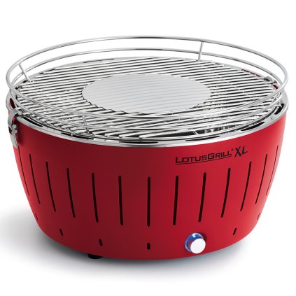 Faszén asztali grill XL, piros, LotusGrill