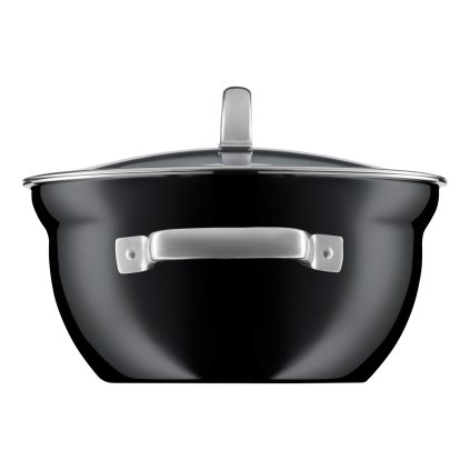 Lekerekített kónikus fazék 24 cm FUSIONTEC fekete + INGYEN Kés WMF Kineo árban 20,690 HUF