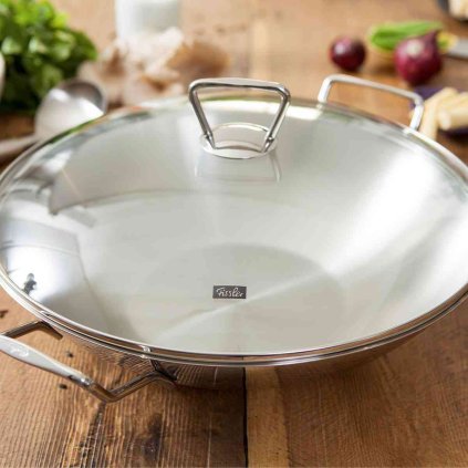 Wok KUMNING 36 cm, üvegfedővel, Fissler