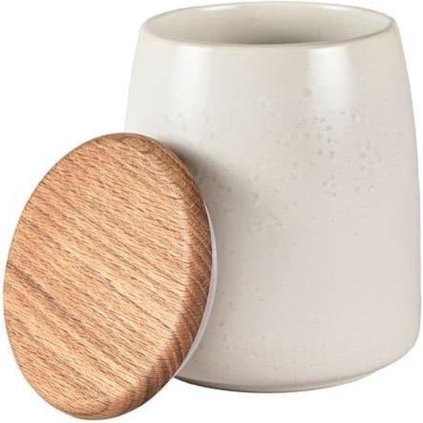 Tartály fedéllel Bitz matt krémszín 12 cm 700 ml