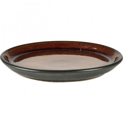 Desszert tányér 17 cm, fekete/árnyalatú borostyán, Bitz