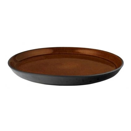 Lapostányér 27 cm, fekete/árnyalatú borostyán, Bitz