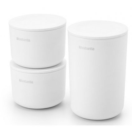 Konyhai tároló üvegek, 3 db szett, fehér, Brabantia
