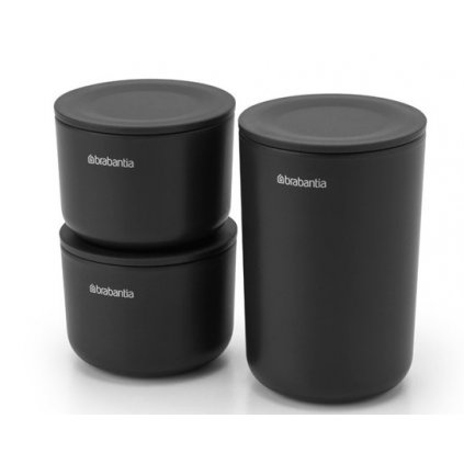 Élelmiszertároló edény, 3 db szett, szürke, Brabantia