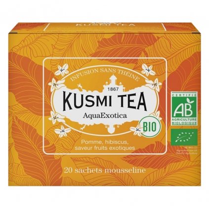 AQUAEXOTICA gyümölcstea, 20 db muszlin teafilter, Kusmi Tea