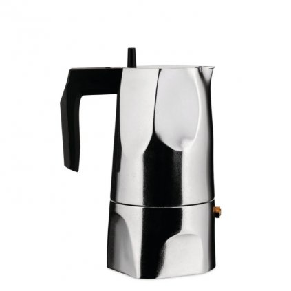 OSSIDIANA 70 ml-es fekete kávéfőző, tűzhelyen használható, Alessi