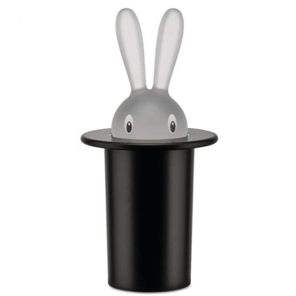 Fogpiszkáló tartó MAGIC BUNNY, fekete, Alessi