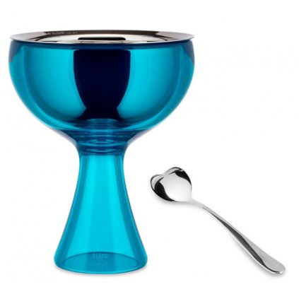 Fagylaltos tál BIG LOVE, with spoon, blue, Alessi