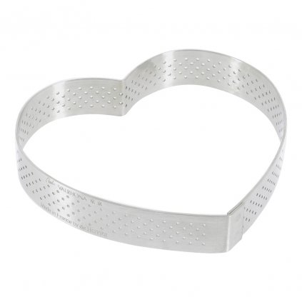 12 cm-es sütőgyűrű, szív alakú, rozsdamentes acél, de Buyer