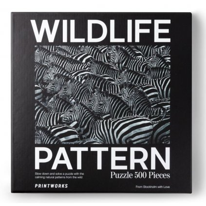 Puzzle WILDIFE PATTERNS ZEBRA, 500 db, Printworks