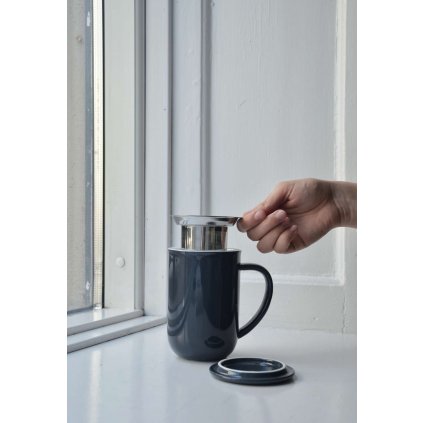 MINIMA Viva Scandinavia tea csésze tea infúziós adagolóval és fedéllel, 500 ml, zöld