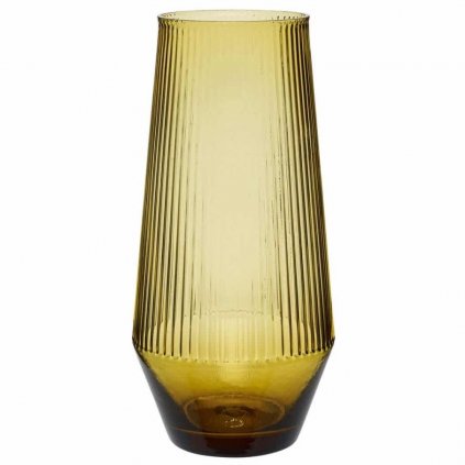 Váza RIPPLE 2,1 l, sárga, üveg, Hübsch