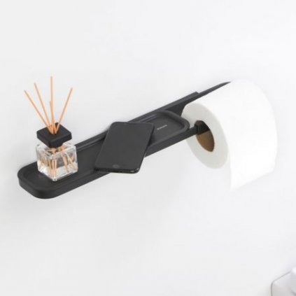 WC-papír tartó MINDSET, polccal, ásvány szürke, Brabantia