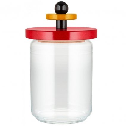 Élelmiszertároló edény 100 COLLECTION, 1 l, piros, üveg, Alessi